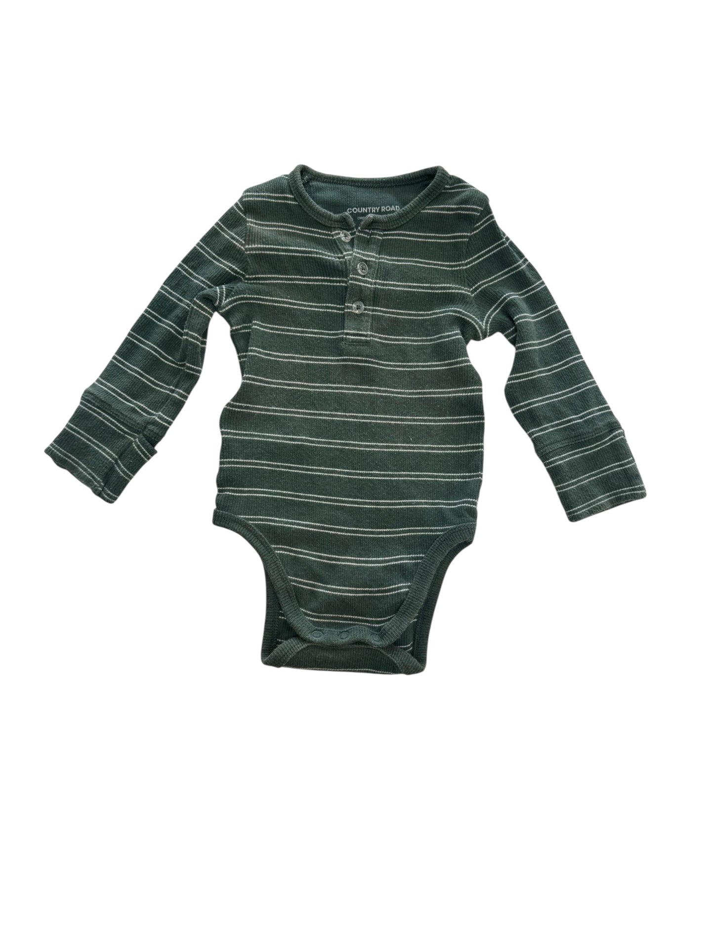 Country Road Bodysuit, Size 0-3 months *small stain