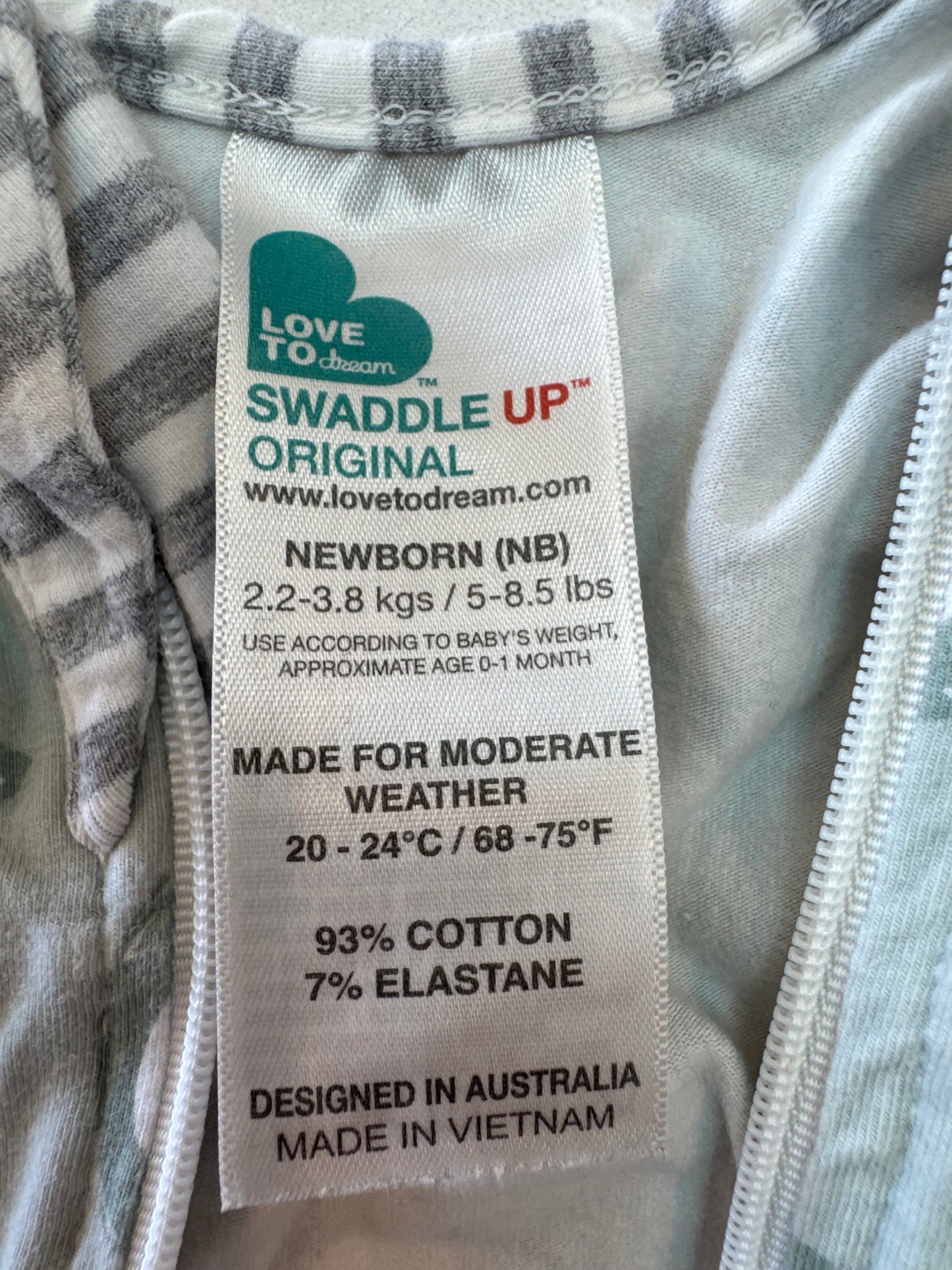 Love to Dream Swaddle Up Original, Size Newborn, Moderate Weather