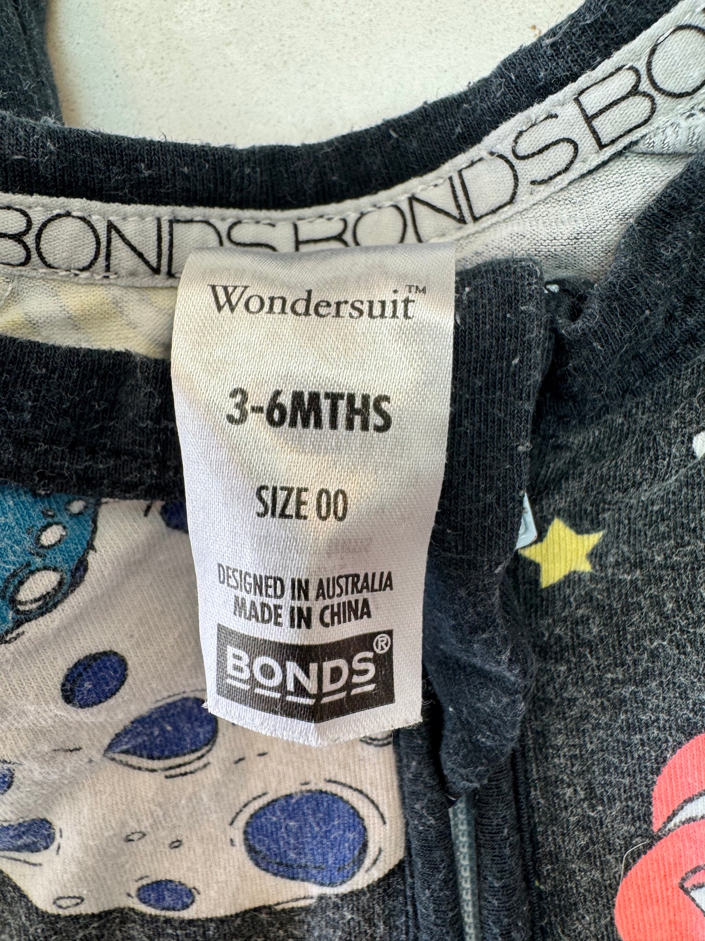 Bonds Wondersuit, Short Sleeve, Long Bottoms, Size 3-6 Months