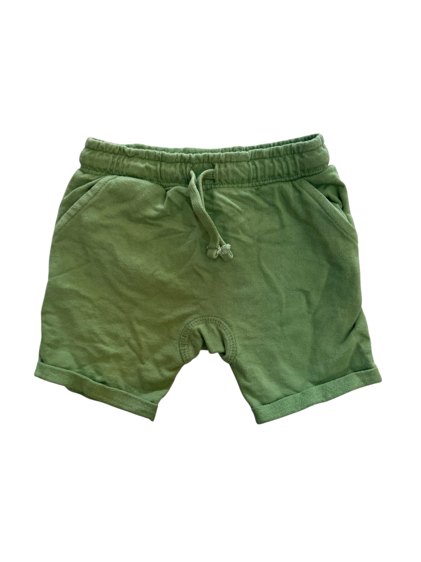 Sprout Green Shorts, Size 3-6 Months