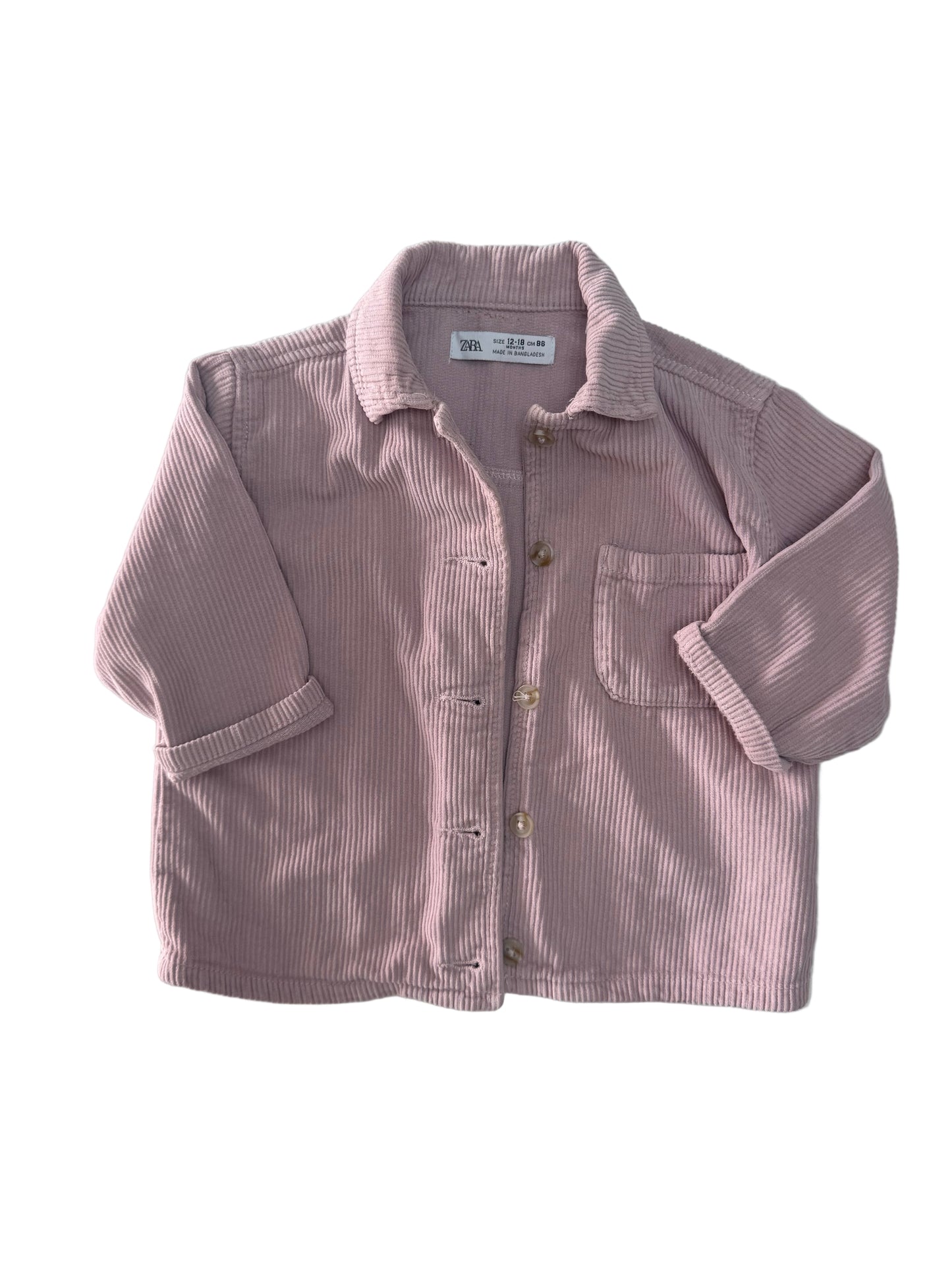 Zara Corduroy Shirt, Size 12-18 Months