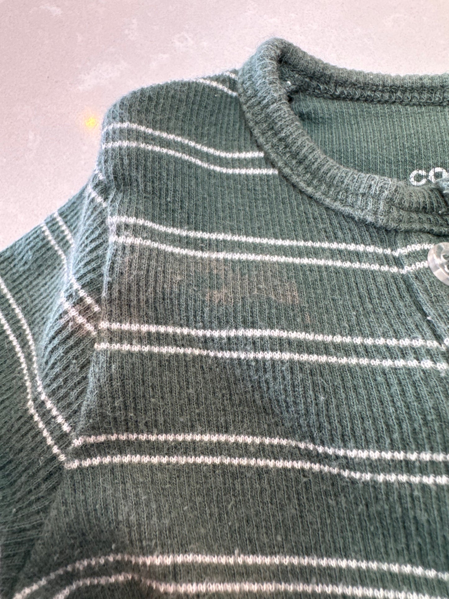 Country Road Bodysuit, Size 0-3 months *small stain