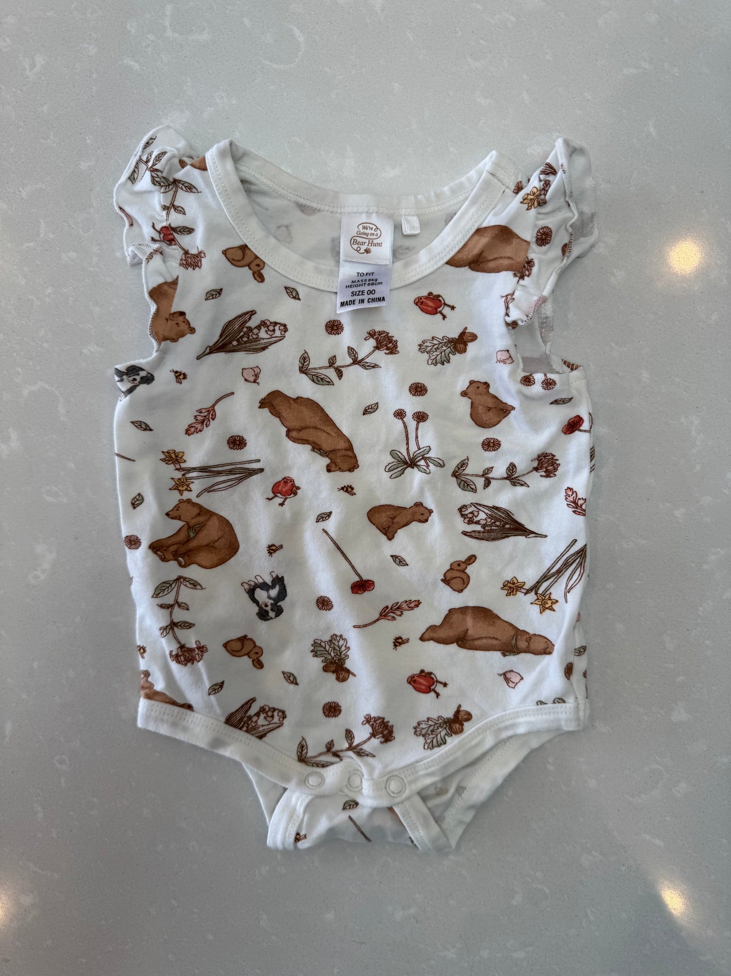 Bear Hunt Pinafore & Romper Set, Size 3-6 Months