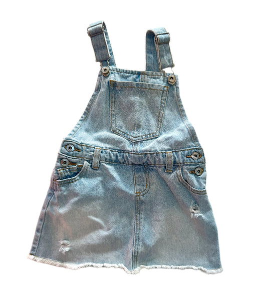 Seed Denim Pinafore Dress, Size 3