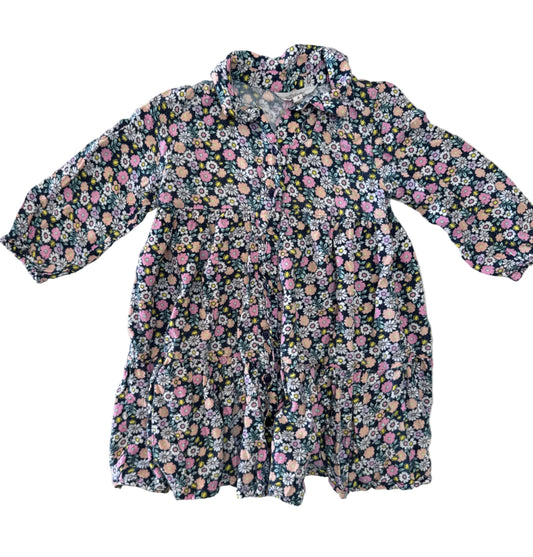 Milkshake button-up long sleeve shirt dress, Size 4