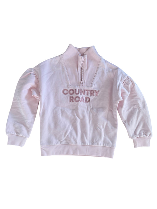 Country Road Sequin Half Zip Jumper, Size 6